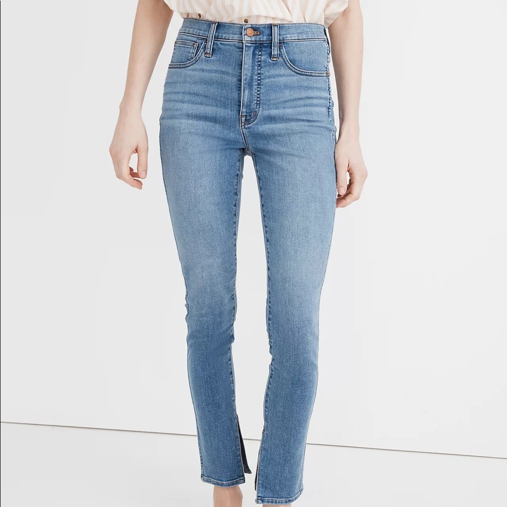 Madewell 10" High-Rise Roadtripper Supersoft Jeans in Minford Wash: Ankle-Slit